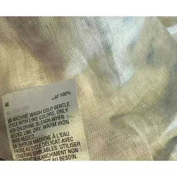 Inc International Concepts 100% Linen Frayed-Hem White Top Mariner Size M, - Picture 8 of 8